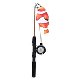 Maxbell Retractable Cat Wand Catcher Exerciser Functional Comfortable to Hold Sturdy Clownfish