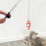 Maxbell Retractable Cat Wand Catcher Exerciser Functional Comfortable to Hold Sturdy Clownfish