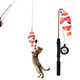 Maxbell Retractable Cat Wand Catcher Exerciser Functional Comfortable to Hold Sturdy Clownfish