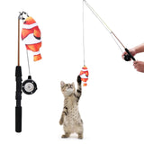 Maxbell Retractable Cat Wand Catcher Exerciser Functional Comfortable to Hold Sturdy Clownfish