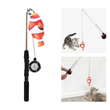 Maxbell Retractable Cat Wand Catcher Exerciser Functional Comfortable to Hold Sturdy Clownfish