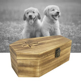 Maxbell Wood Pet Cremation Urn Ash Urns for Dogs Memorial Keepsake Box Commemorate Dark