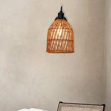 Maxbell Wall Sconce Rattan Fixture Ornament for Hotel Corridor Not Included Bulb