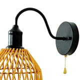 Maxbell Wall Sconce Rattan Fixture Ornament for Hotel Corridor Not Included Bulb