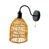 Maxbell Wall Sconce Rattan Fixture Ornament for Hotel Corridor Not Included Bulb