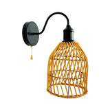 Maxbell Wall Sconce Rattan Fixture Ornament for Hotel Corridor Not Included Bulb