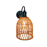 Maxbell Wall Sconce Rattan Fixture Ornament for Hotel Corridor Not Included Bulb