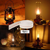 Maxbell 4x Oil Lamp Wick Flat Wicks Lantern Wick for Candle DIY Accessory