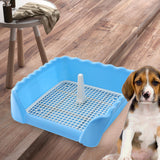 Maxbell Pet Cat Training Toilet Tray Detachable Lattice Dogs Toilet for Indoor Blue Small