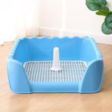 Maxbell Pet Cat Training Toilet Tray Detachable Lattice Dogs Toilet for Indoor Blue Small