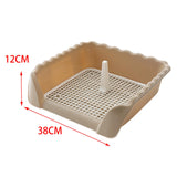 Maxbell Pet Cat Training Toilet Tray Detachable Lattice Dogs Toilet for Indoor Coffee Small