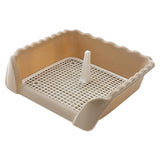 Maxbell Pet Cat Training Toilet Tray Detachable Lattice Dogs Toilet for Indoor Coffee Small