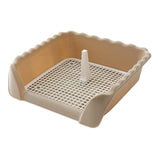 Maxbell Pet Cat Training Toilet Tray Detachable Lattice Dogs Toilet for Indoor Coffee Small
