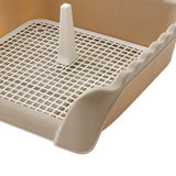 Maxbell Pet Cat Training Toilet Tray Detachable Lattice Dogs Toilet for Indoor Coffee Small