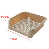 Maxbell Pet Cat Training Toilet Tray Detachable Lattice Dogs Toilet for Indoor Coffee Medium