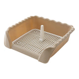 Maxbell Pet Cat Training Toilet Tray Detachable Lattice Dogs Toilet for Indoor Coffee Medium