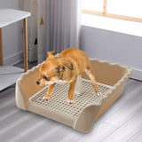 Maxbell Pet Cat Training Toilet Tray Detachable Lattice Dogs Toilet for Indoor Coffee Medium