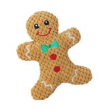 Maxbell Cute Dog Squeaky Toy Squeaky Play Stuffed Animal for Christmas Camping Gingerbread Man