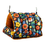 Maxbell Bird Nest Comfortable Bed Cave Bird Hideaway for Budgie Cockatoo Finches Navy Blue  Large