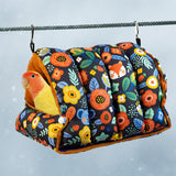 Maxbell Bird Nest Comfortable Bed Cave Bird Hideaway for Budgie Cockatoo Finches Navy Blue  Large