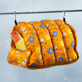 Maxbell Bird Nest Comfortable Bed Cave Bird Hideaway for Budgie Cockatoo Finches Orange Medium