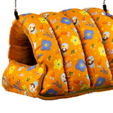 Maxbell Bird Nest Comfortable Bed Cave Bird Hideaway for Budgie Cockatoo Finches Orange Medium