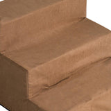 Maxbell Soft Dog Stairs Ladder Indoor Puppy Small Cat High Bed Velvet Brown