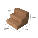 Maxbell Soft Dog Stairs Ladder Indoor Puppy Small Cat High Bed Velvet Brown