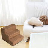 Maxbell Soft Dog Stairs Ladder Indoor Puppy Small Cat High Bed Velvet Brown