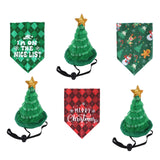 Maxbell Maxbell Set of Pet Dogs Bandana with Hat Christmas Bibs Pet Christmas Costumes Set A