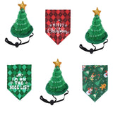 Maxbell Maxbell Set of Pet Dogs Bandana with Hat Christmas Bibs Pet Christmas Costumes Set A