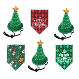 Maxbell Maxbell Set of Pet Dogs Bandana with Hat Christmas Bibs Pet Christmas Costumes Set A