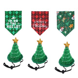 Maxbell Maxbell Set of Pet Dogs Bandana with Hat Christmas Bibs Pet Christmas Costumes Set A