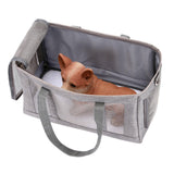 Maxbell Pet Carrier Bag Soft Sided Breathable Puppy Carrier Cat Carrier Vacation Gray S