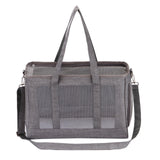 Maxbell Pet Carrier Bag Soft Sided Breathable Puppy Carrier Cat Carrier Vacation Gray S