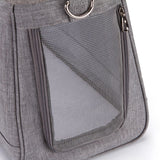 Maxbell Pet Carrier Bag Soft Sided Breathable Puppy Carrier Cat Carrier Vacation Gray S