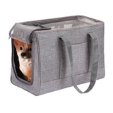Maxbell Pet Carrier Bag Soft Sided Breathable Puppy Carrier Cat Carrier Vacation Gray L