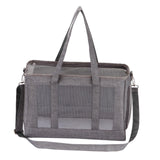 Maxbell Pet Carrier Bag Soft Sided Breathable Puppy Carrier Cat Carrier Vacation Gray L