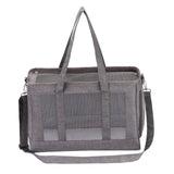 Maxbell Pet Carrier Bag Soft Sided Breathable Puppy Carrier Cat Carrier Vacation Gray L