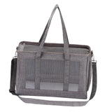 Maxbell Pet Carrier Bag Soft Sided Breathable Puppy Carrier Cat Carrier Vacation Gray L