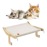 Maxbell Cat Window Perch Bed Chair Hanging Blanket Wood Frame for Playing Sleeping