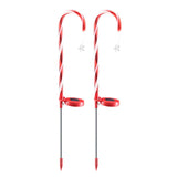 Maxbell 2Pcs Christmas Solar Candy Cane Light Waterproof Stake for Holiday Garden