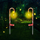 Maxbell 2Pcs Christmas Solar Candy Cane Light Waterproof Stake for Holiday Garden