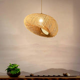 Maxbell Handmade Weaving Bamboo Lamp Shade Hanging Pendant Lamp Cover for Home Decor 50cmx40cm