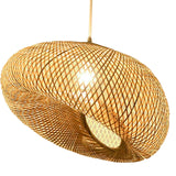 Maxbell Handmade Weaving Bamboo Lamp Shade Hanging Pendant Lamp Cover for Home Decor 50cmx40cm
