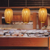 Maxbell Bamboo Pendant Light Lighting Fixtures Lampshade for Kitchen Bedroom