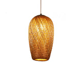 Maxbell Bamboo Pendant Light Lighting Fixtures Lampshade for Kitchen Bedroom