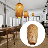 Maxbell Bamboo Pendant Light Lighting Fixtures Lampshade for Kitchen Bedroom