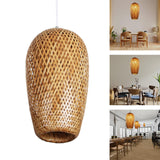 Maxbell Bamboo Pendant Light Lighting Fixtures Lampshade for Kitchen Bedroom