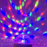 Maxbell Rotating Night Light E27 Bulb Disco Ball Light for Home Birthday Events Gold